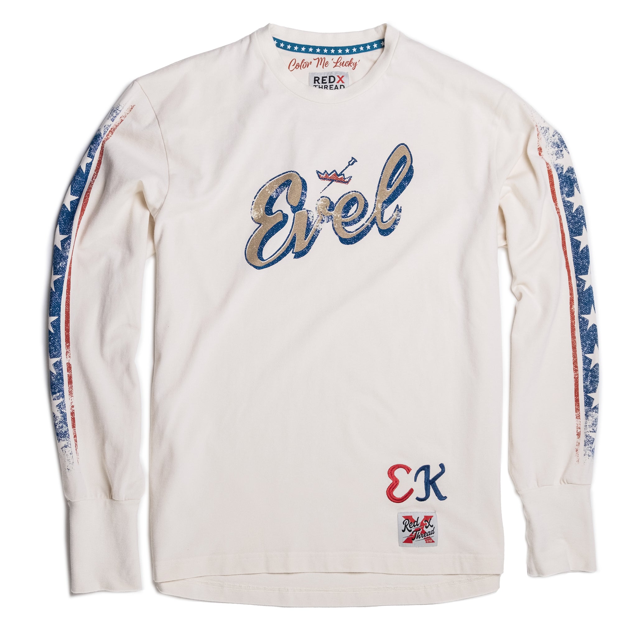  Evel Knievel Vintage Motorcycle Long Sleeve Shirt for